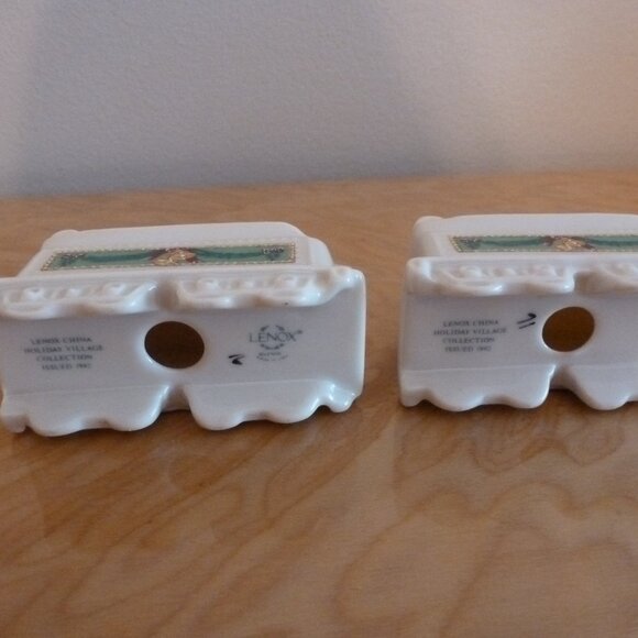 Lenox Holiday Village Collection Tinder Train 1992 Lot of 4 - Vintage - Picture 5 of 8